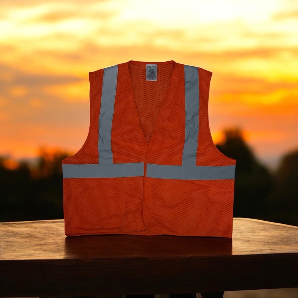 High-Visibility Orange Safety Vest